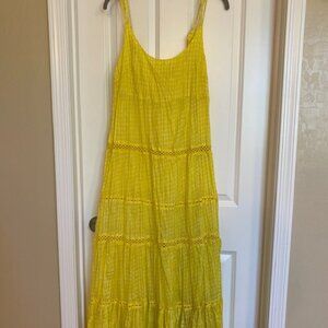 Free People Intimately Midnight Dance Maxi Slip Dress Canary Combo Size XS